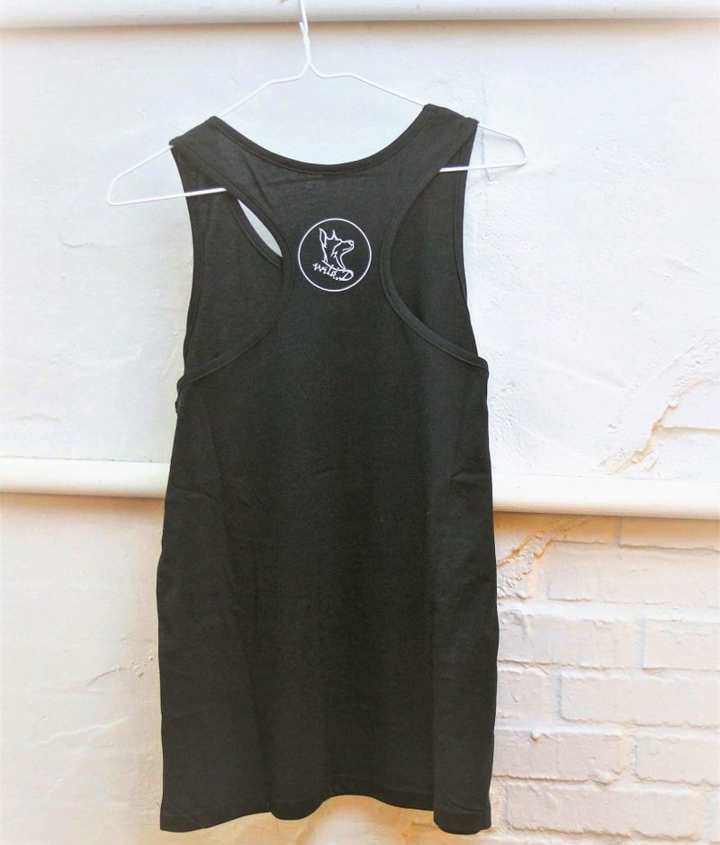 就实在 • 不喜欢袖子 • Wild.D logo sign 常时着用背心 - 男装背心 - 棉．麻 黑色