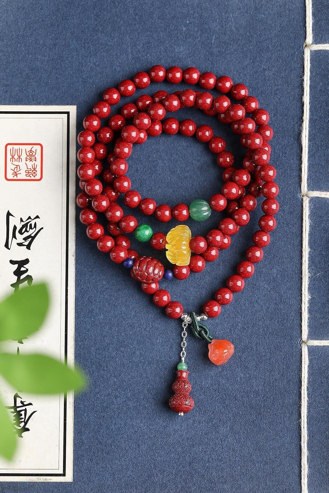 天然原矿朱砂精品紫金砂108颗佛珠手链  含量高达95%以上 - 手链/手环 - 宝石 