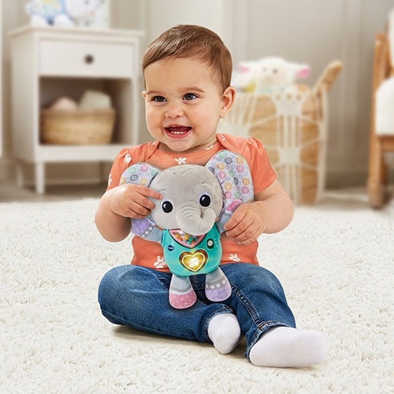 Vtech　可挂式音乐安抚抱偶-粉彩象 - 玩具/玩偶 - 塑料 