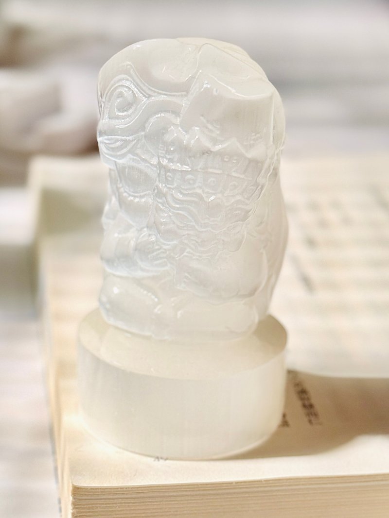 西藏女财神扎基拉姆透石膏摆件丨赋能卡鲁那、臼井圣火与金钱灵 - 摆饰 - 水晶 白色