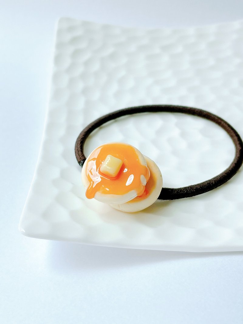 Pancake Hair rubber - 发饰 - 粘土 橘色