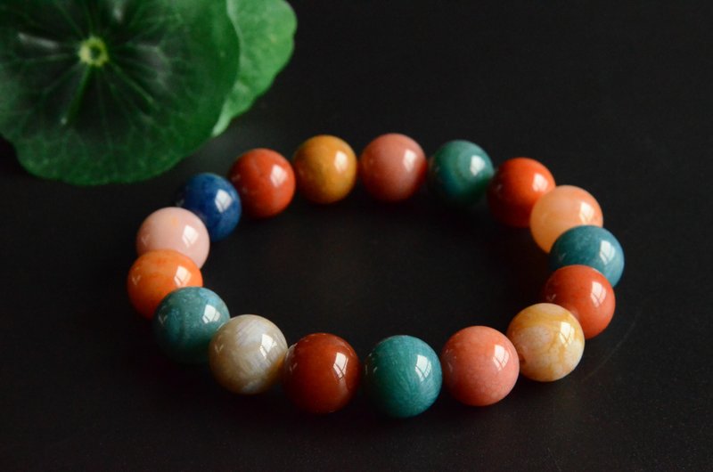 【琦彩】高精品玉化冰料天然高档浓郁色珊瑚玉手串 - 手链/手环 - 宝石 