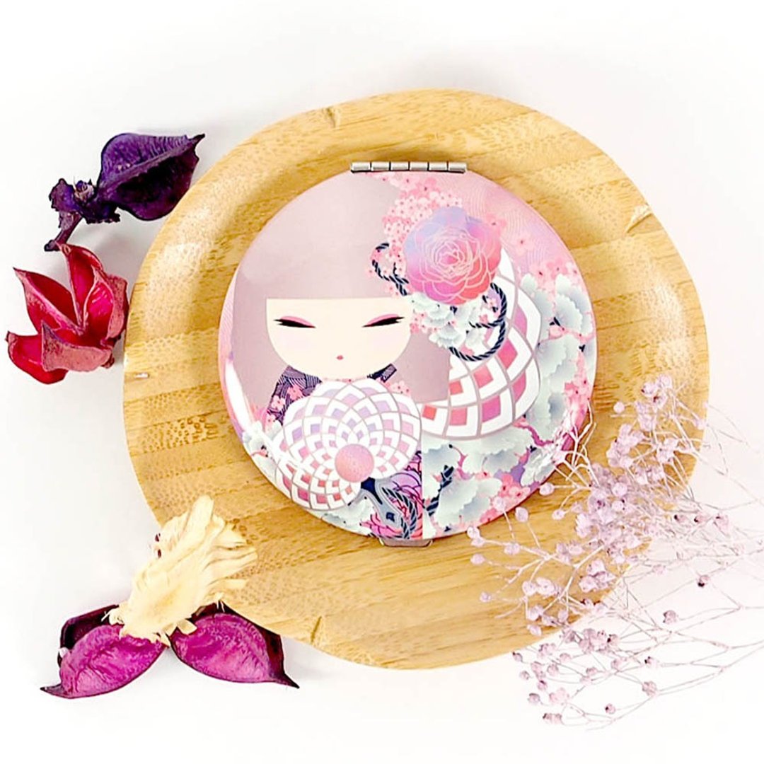 随身镜-Airi可爱珍贵【Kimmidoll 和福娃娃】 - 彩妆刷具/镜子/梳子 - 其他金属 紫色