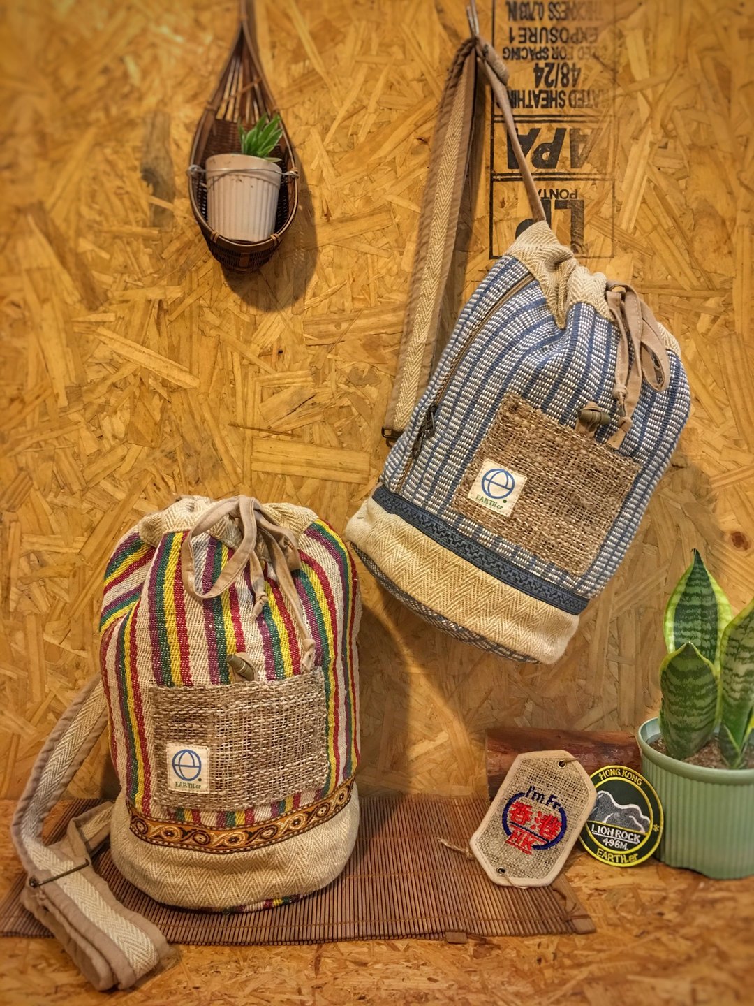 EARTH.er│天然麻布 Mini Boxer 单肩包│:: 香港原创设计品牌 :: - 后背包/双肩包 - 棉．麻 多色