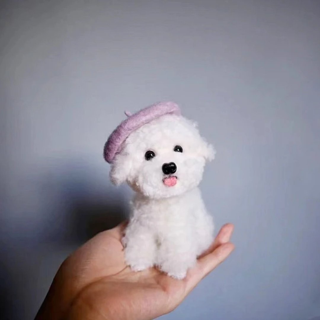 定制 逼真犬 毛孩 宠物 泰迪 羊毛毡 娃娃 似颜绘 纪念 狗狗 i5 - 玩具 - 羊毛 多色