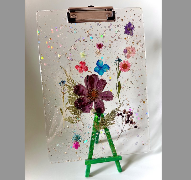 【浪漫时光屋】手工干燥花透明文件夹 - 文件夹/资料夹 - 树脂 