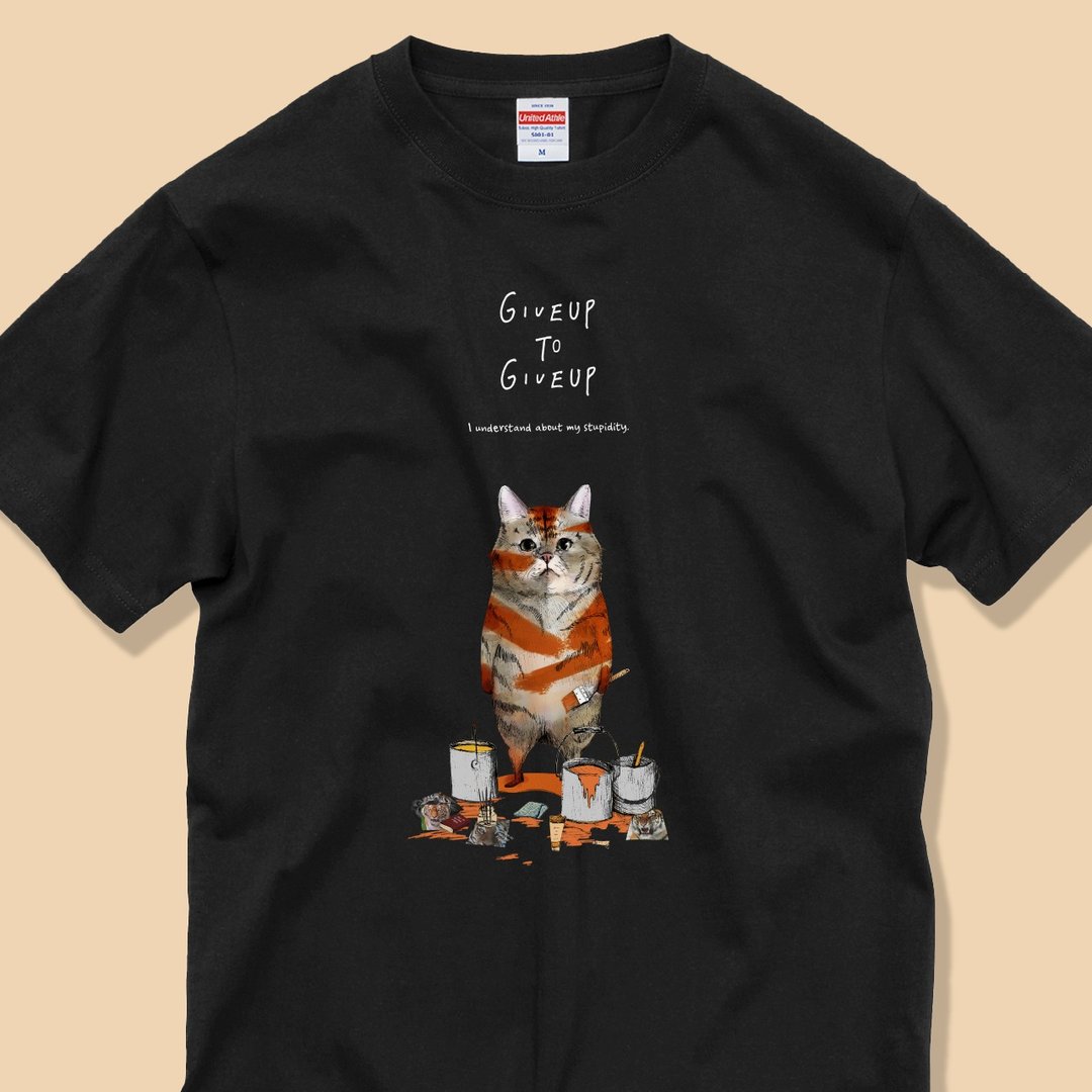 想变成老虎的猫 / Classic Cotton T-Shirt - 女装 T 恤 - 棉 白色