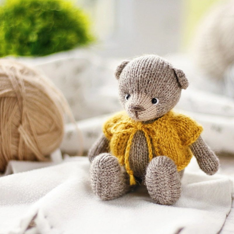 Knitting bear pattern PDF. Amigurumi tutorial. - 手工艺教程/工具书 - 其他材质 