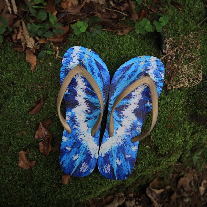 光明女神闪蝶 赛普勒斯闪蝶 蝴蝶 人字拖鞋 夹脚拖 礼物 女款 男 - 拖鞋 - 橡胶 金色