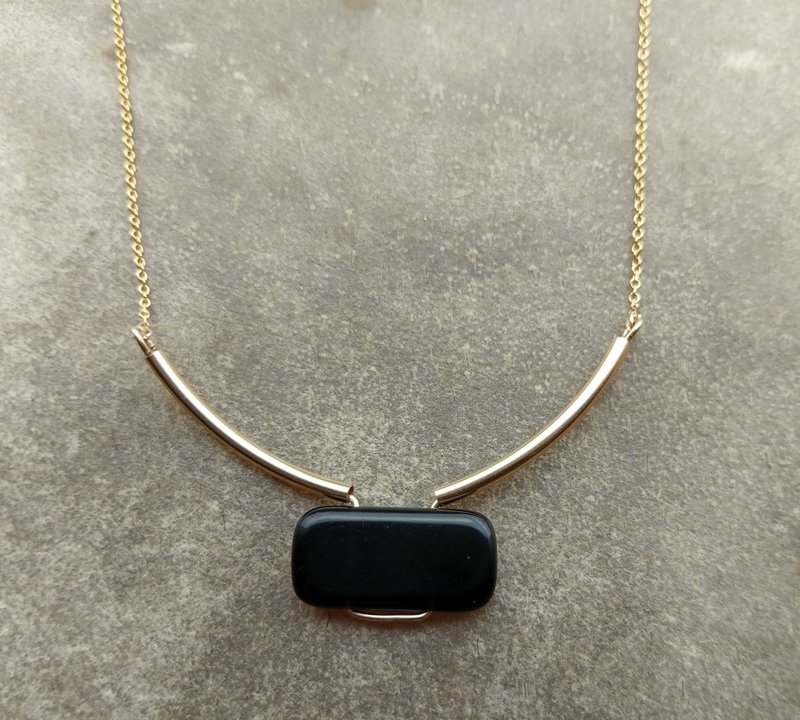 Tilda非洲黑玛瑙14k包金项链 - 项链 - 半宝石 