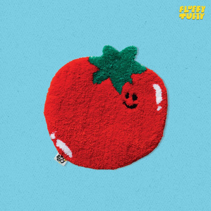MADE TO ORDER - TOMATO FLUFFY TUFTY RUG - 地垫/地毯 - 其他材质 红色