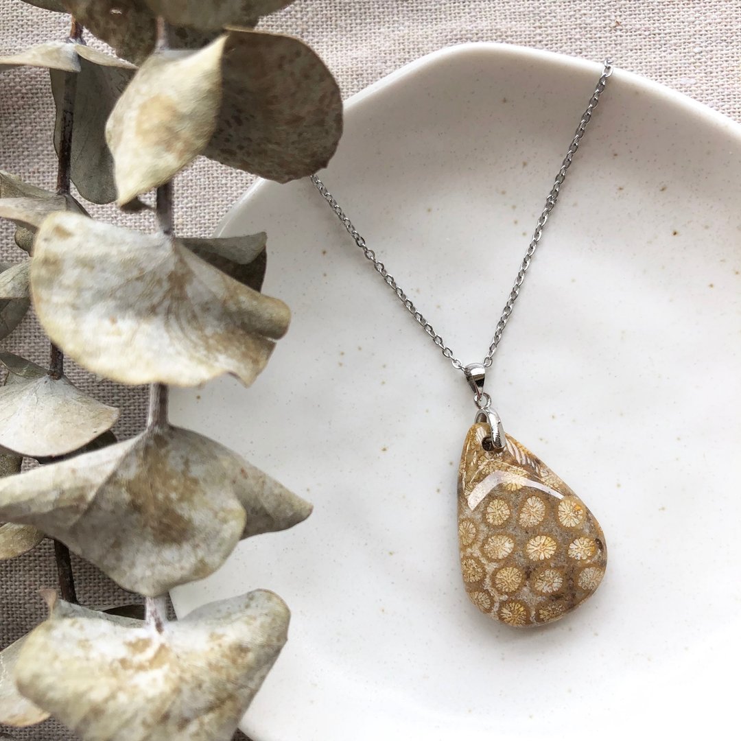 珊瑚玉项链 Jade Necklace - 项链 - 玉石 橘色