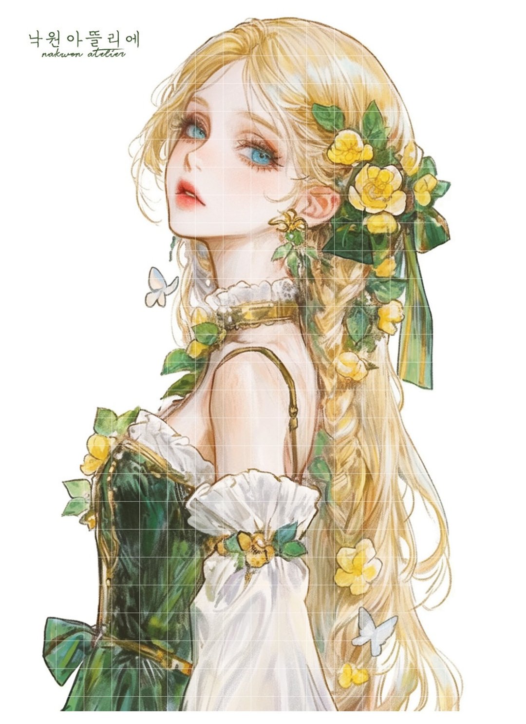 绿色精灵少女贴纸｜原创设计 02 - 贴纸 - 纸 