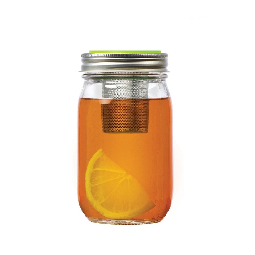 Jarware x Ball 窄口泡茶随手器 玻璃梅森罐组 - 茶具/茶杯 - 塑料 绿色