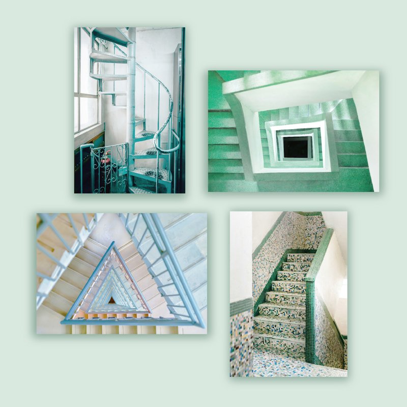 【上落楼梯】明信片 - 就系香港 X 香港遗美 set A - 卡片/明信片 - 纸 