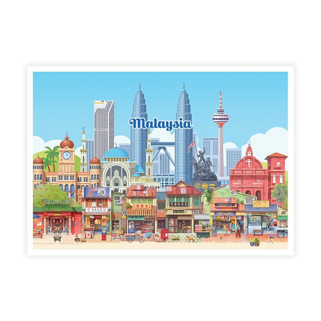 缤纷多彩马来西亚明信片 - 卡片/明信片 - 纸 