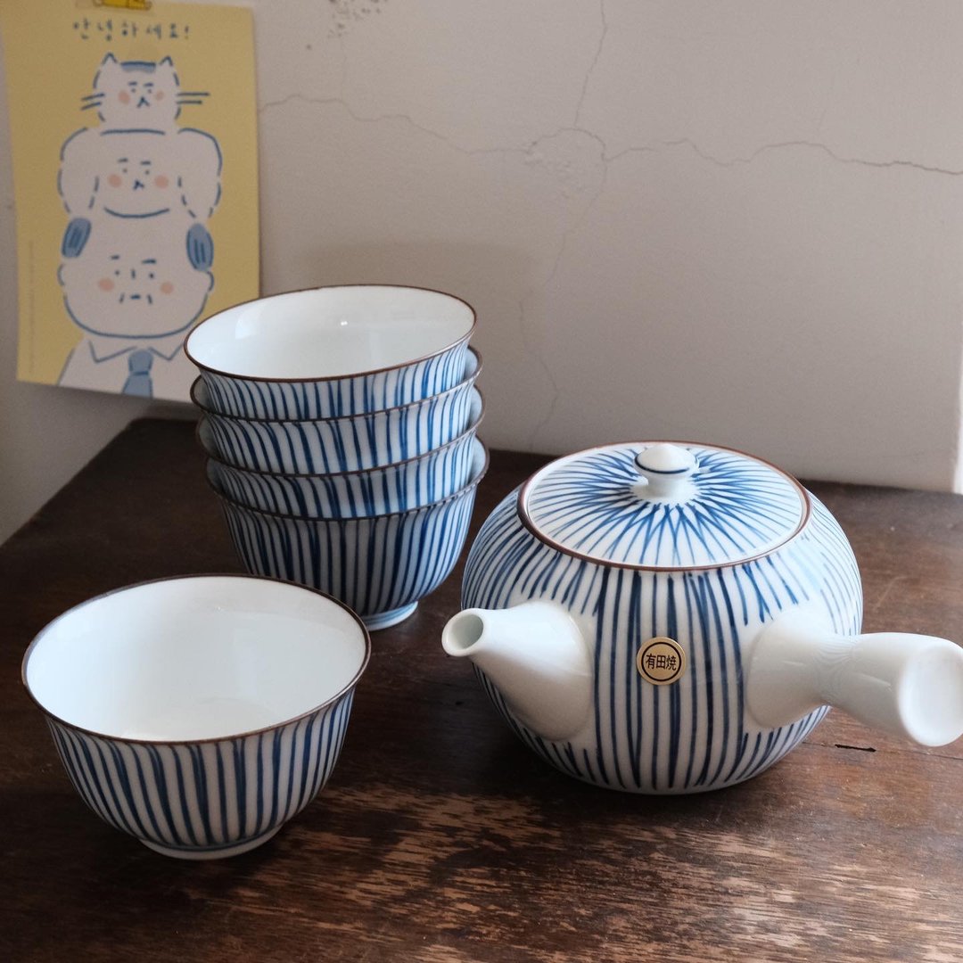 日本昭和有田烧茶壶组 - 茶具/茶杯 - 陶 多色