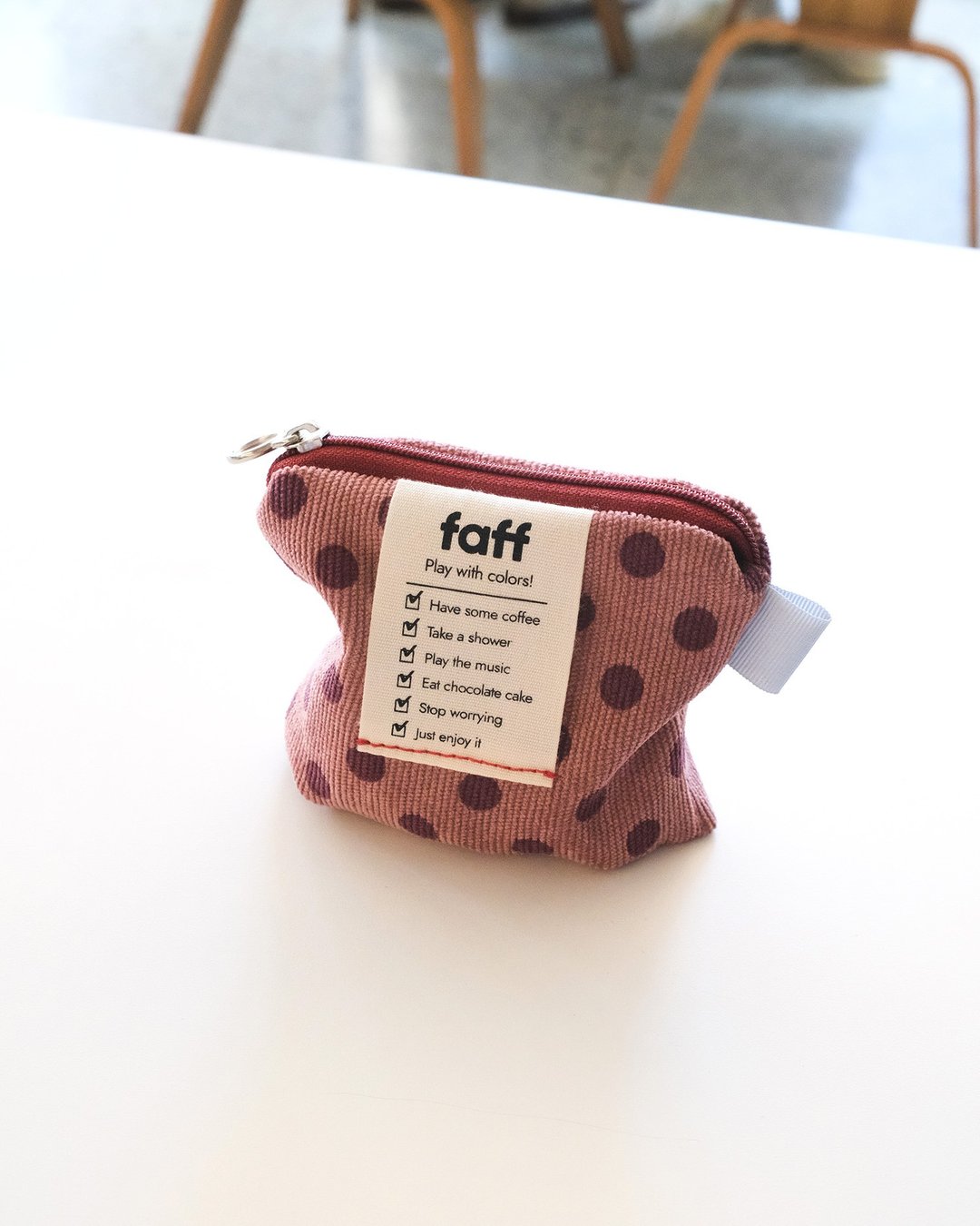 faff Pouch mini 圆点粉 - 化妆包/杂物包 - 聚酯纤维 粉红色