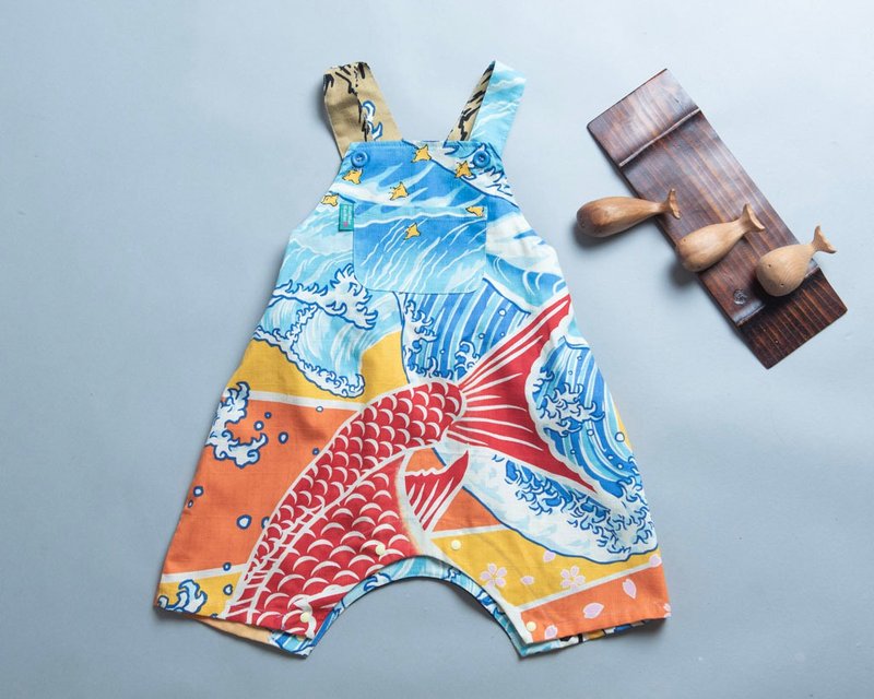 包屁松紧吊带(短)裤-包屁 连身 婴幼 弥月礼 短裤 防蚊 - 童装裤 - 棉．麻 透明