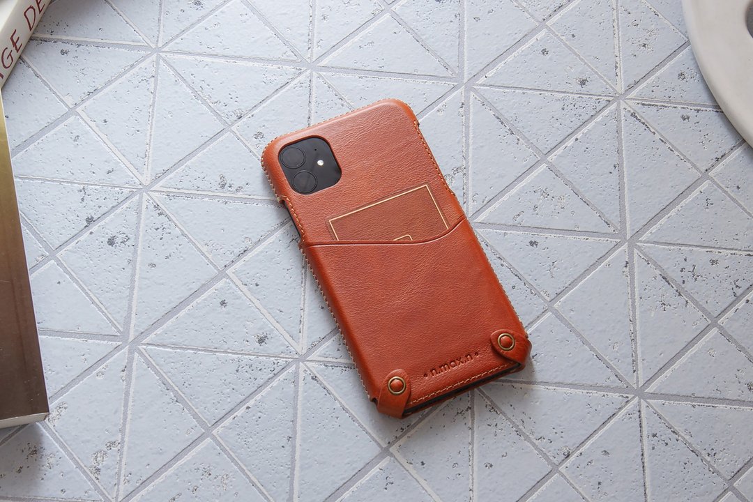 iPhone 11 经典系列极简款手机皮套 - 马鞍棕 - 手机壳/手机套 - 真皮 咖啡色