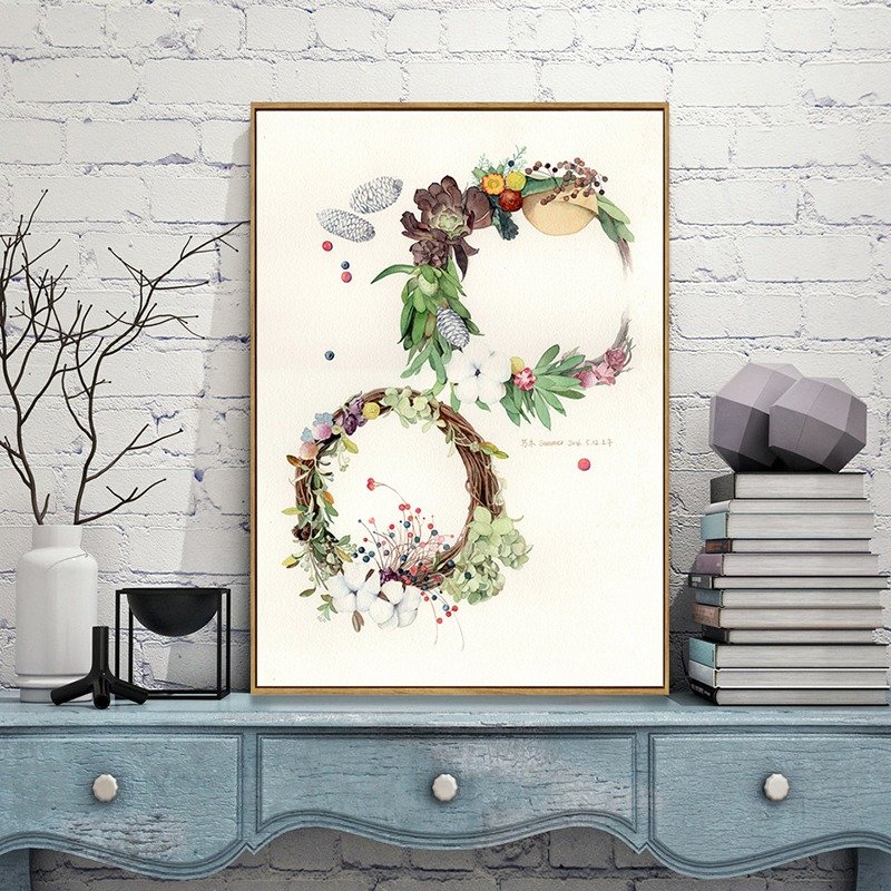 异见定制家居装饰画-花环 - 墙贴/壁贴 - 其他材质 