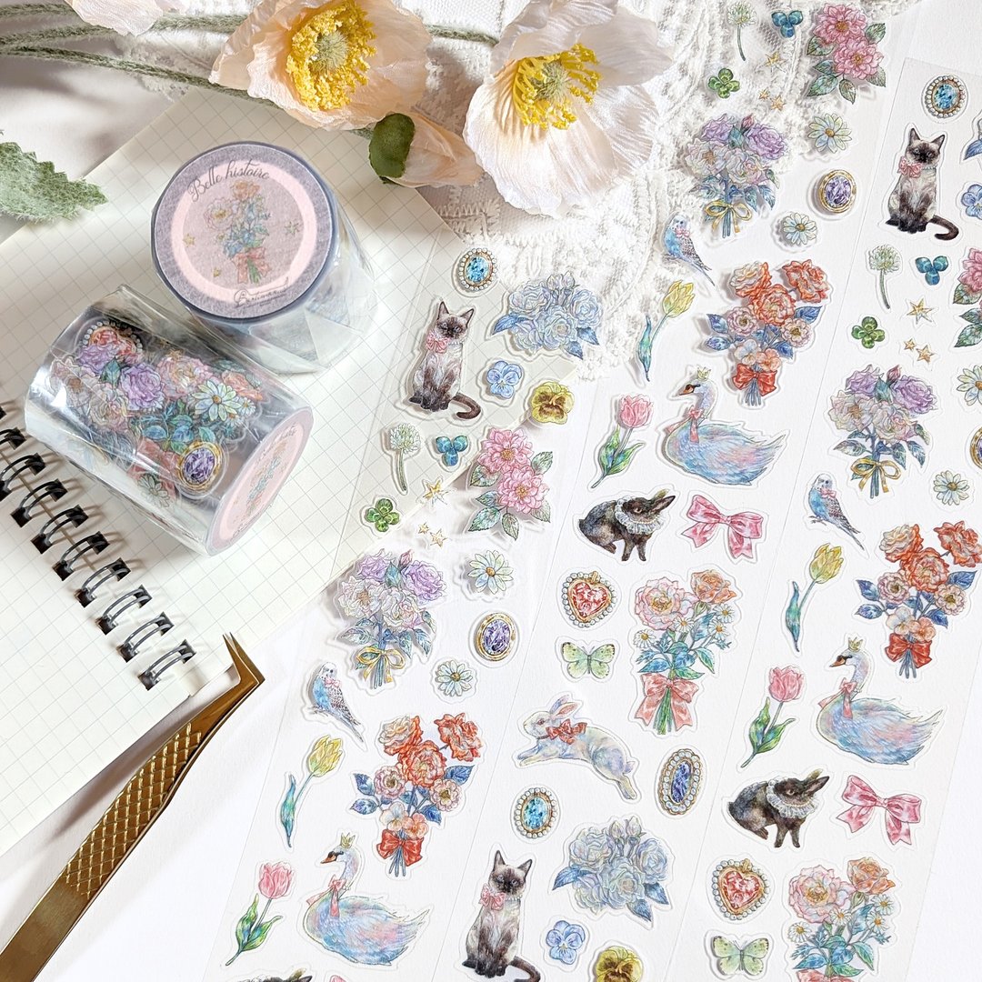 【Pinkoi 限定赠品】PET 贴纸切割款 Belle histoire - 纸胶带 - 塑料 