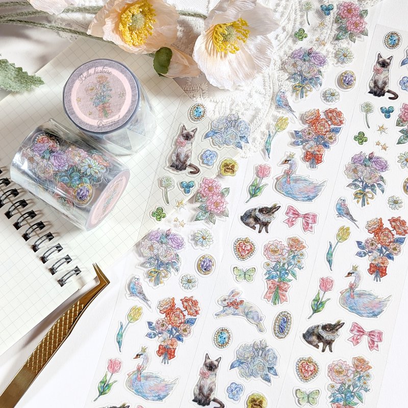 [Pinkoi独家新品] PET 胶带 剪裁型 美女故事 - 纸胶带 - 塑料 