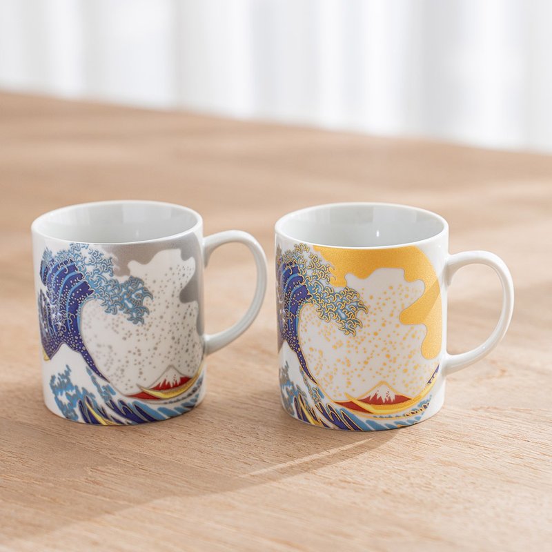 北斋波马克杯 对杯组 - 茶具/茶杯 - 瓷 白色
