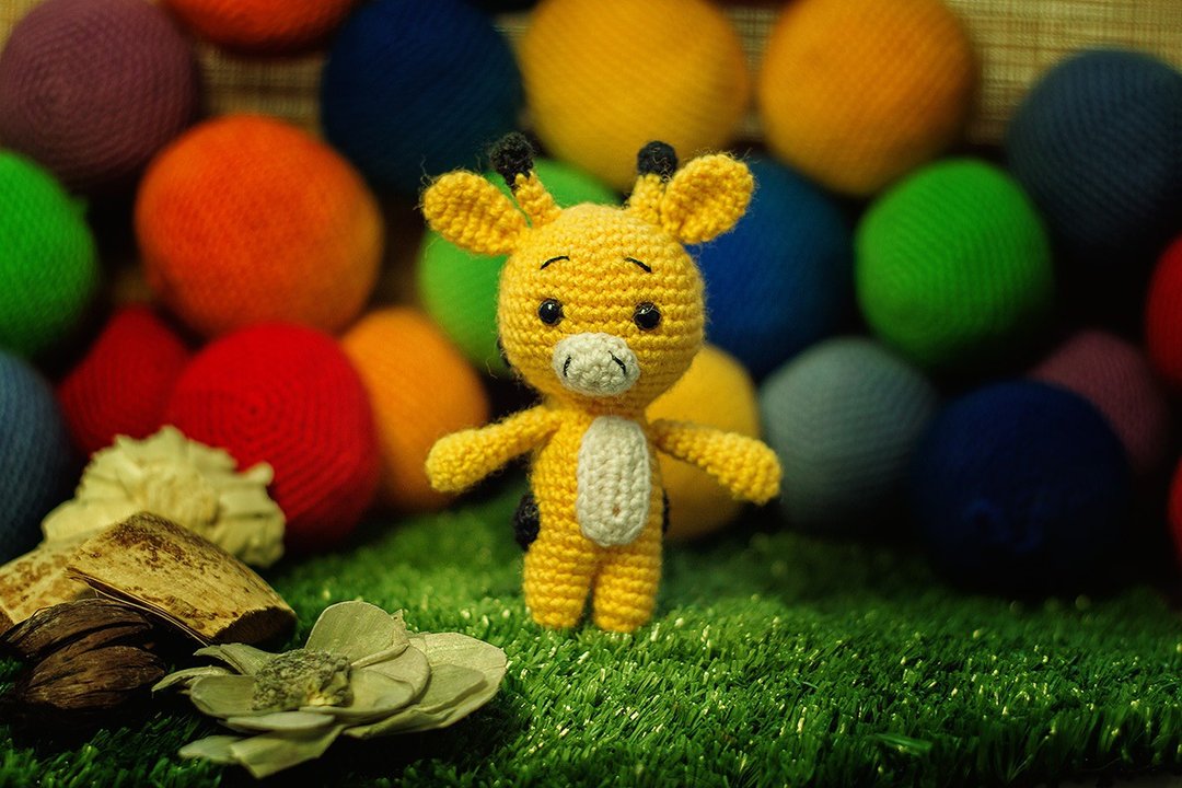 Crochet giraffe, Crochet giraffe Stuffed toy, giraffe toy, knitted giraffe - 玩具/玩偶 - 羊毛 黄色