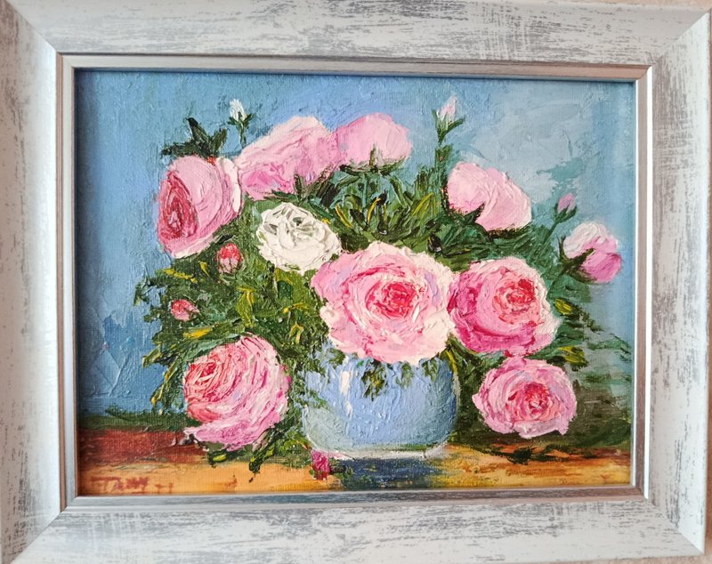 玫瑰画框 原创油画 - 墙贴/壁贴 - 其他材质 