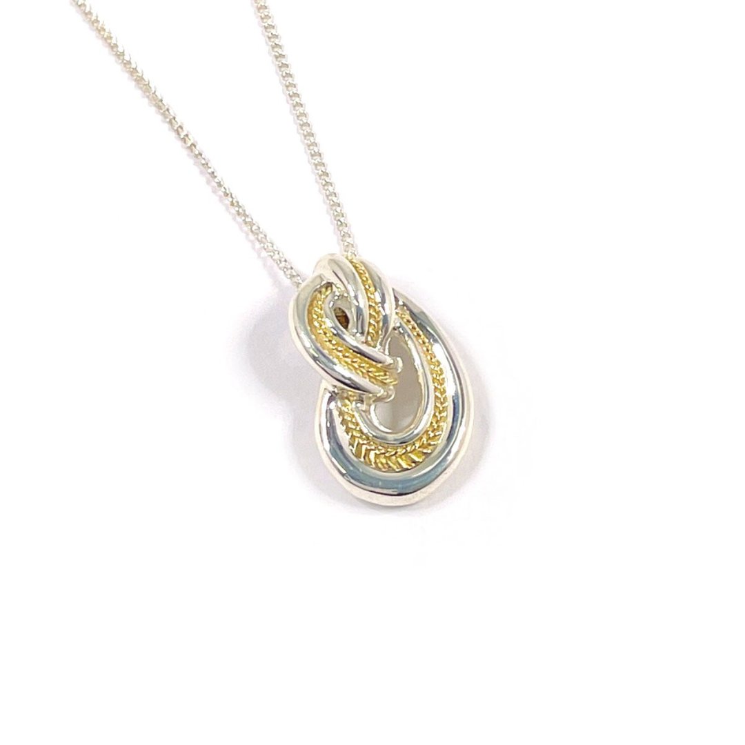 【日本直送 二手美品】蒂芙尼 TIFFANY&Co. 项链 Twist Knot Rope 银925/18K黄K金 - 项链 - 纯银 银色