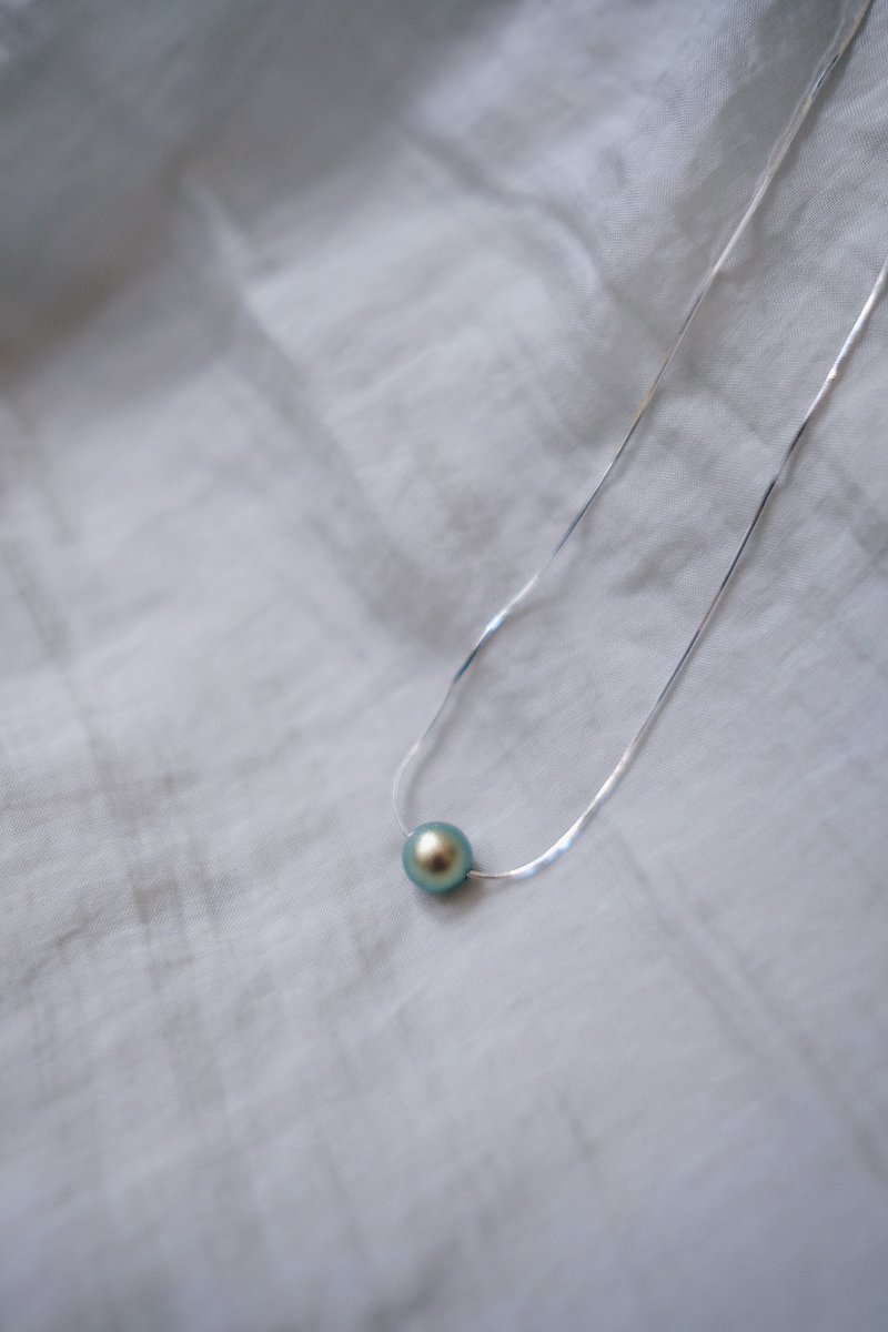 异色调珠珠 颈链 - 项链 - 纯银 银色