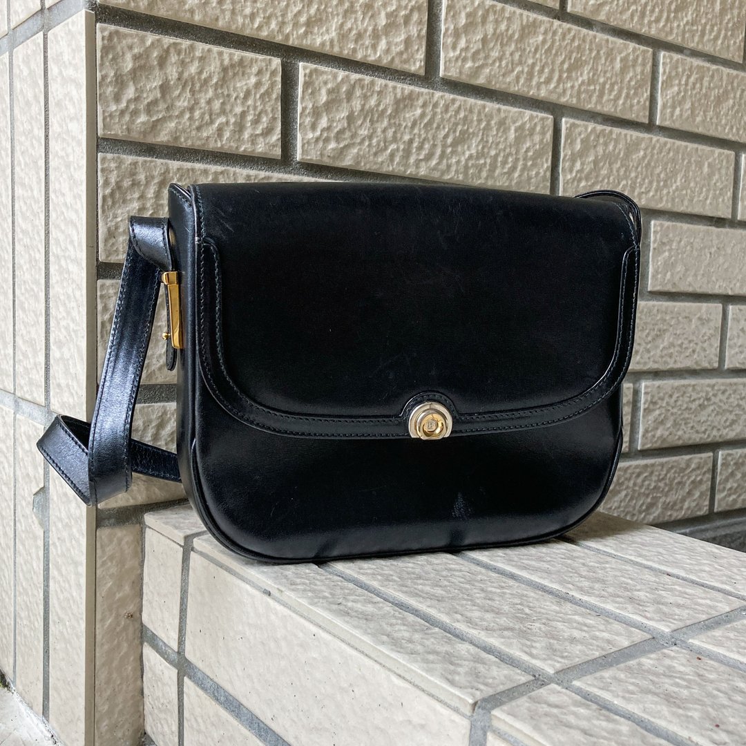 BALLY 黑 瑞士品牌 意大利制 五金 真皮 古董包 VINTAGE 复古 - 侧背包/斜挎包 - 真皮 黑色
