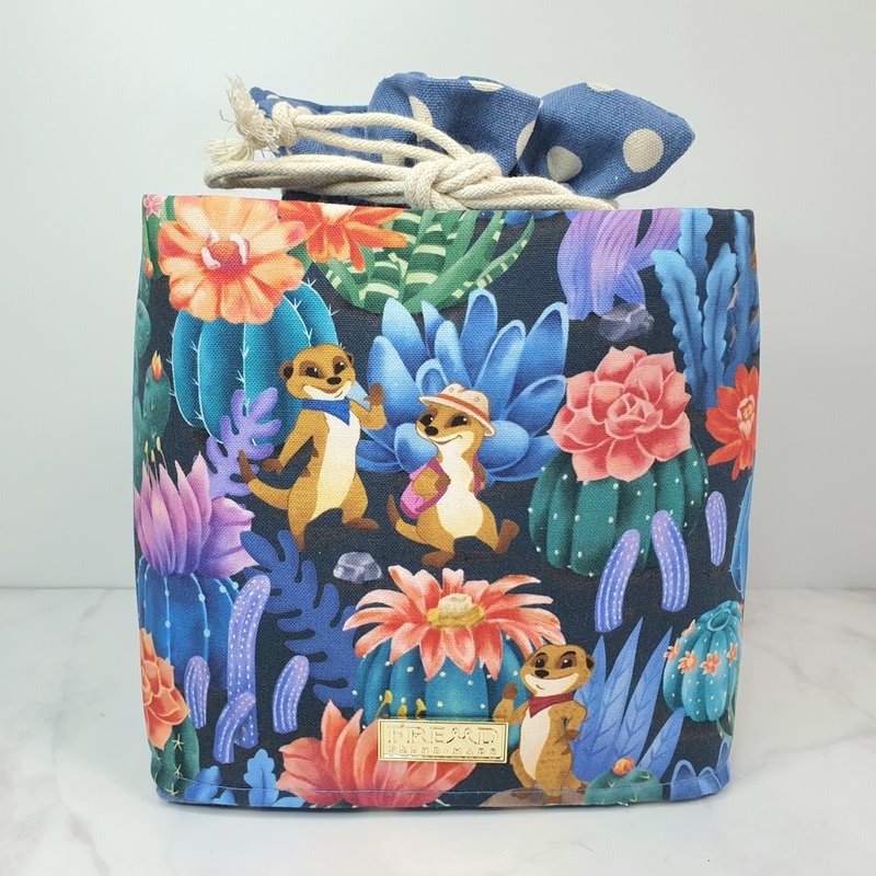 夜色探险家真皮背带小小水桶包 - 侧背包/斜挎包 - 棉．麻 蓝色