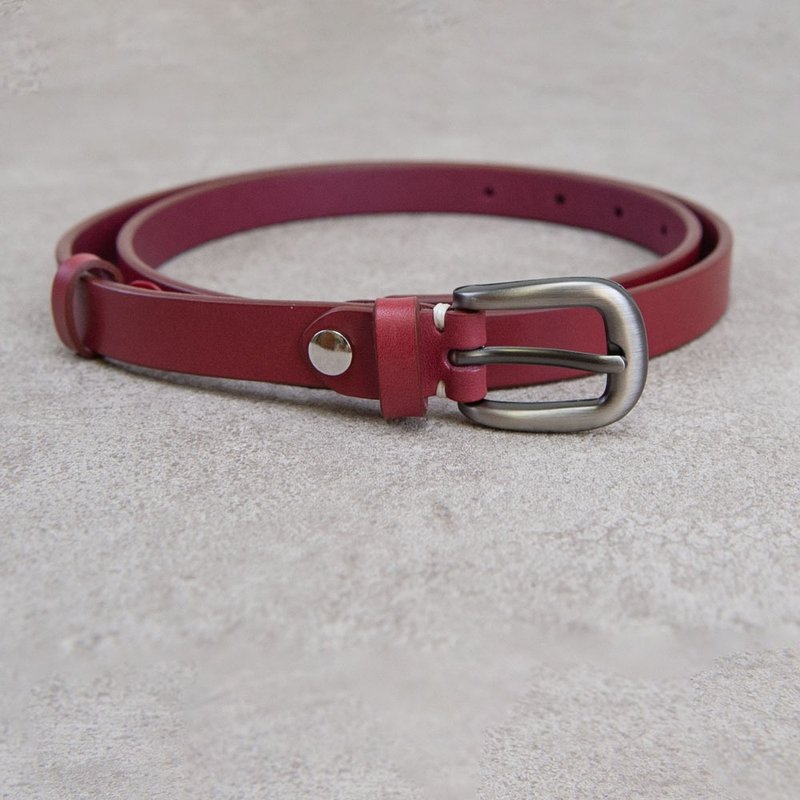 皮带 女款腰带 意大利牛皮 belt 18mm 定制礼物 礼物 - 皮带/腰带 - 真皮 多色