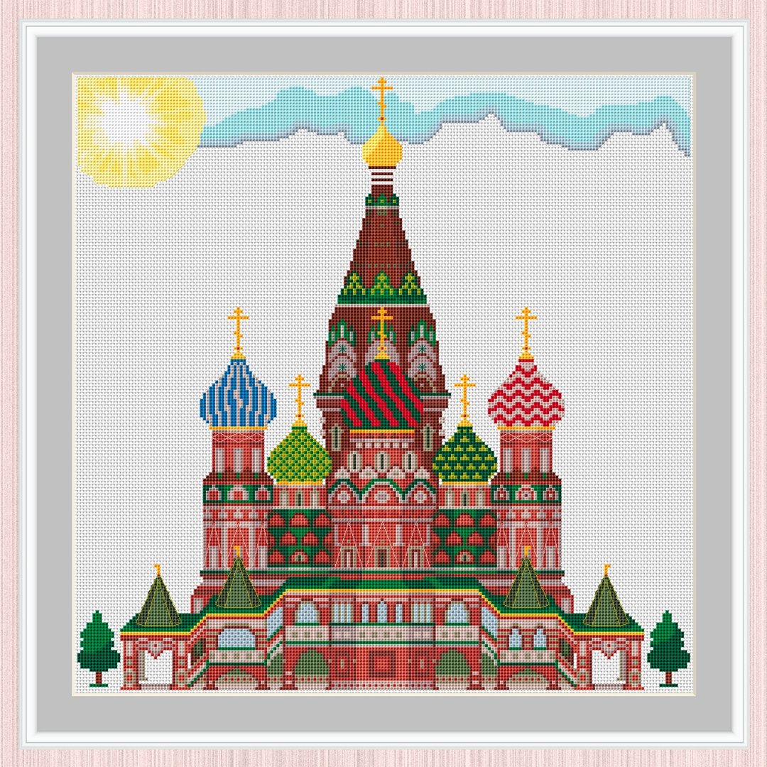 Saint Basil's Cathedral Cross Stitch Pattern | Cathedral of Vasily the Blessed | - 手工艺教程/工具书 - 其他材质 