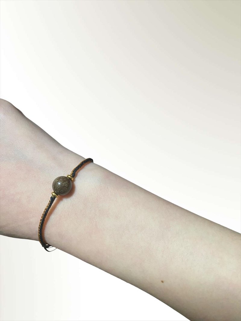 发晶钛钢蜡线手绳 - 手链/手环 - 其他材质 咖啡色