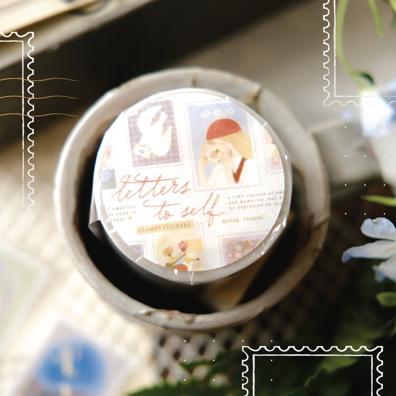 PET 胶带贴纸 “写给自己的信” - teayoushop 原创设计 - 贴纸 - 塑料 