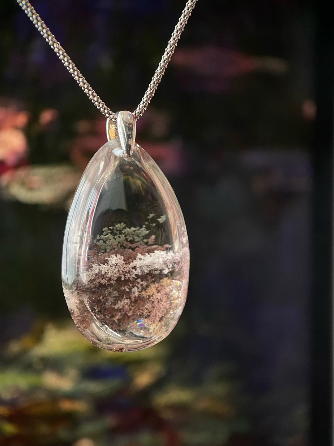 彩幽灵水晶 茶晶吊坠 - 吊饰 - 水晶 