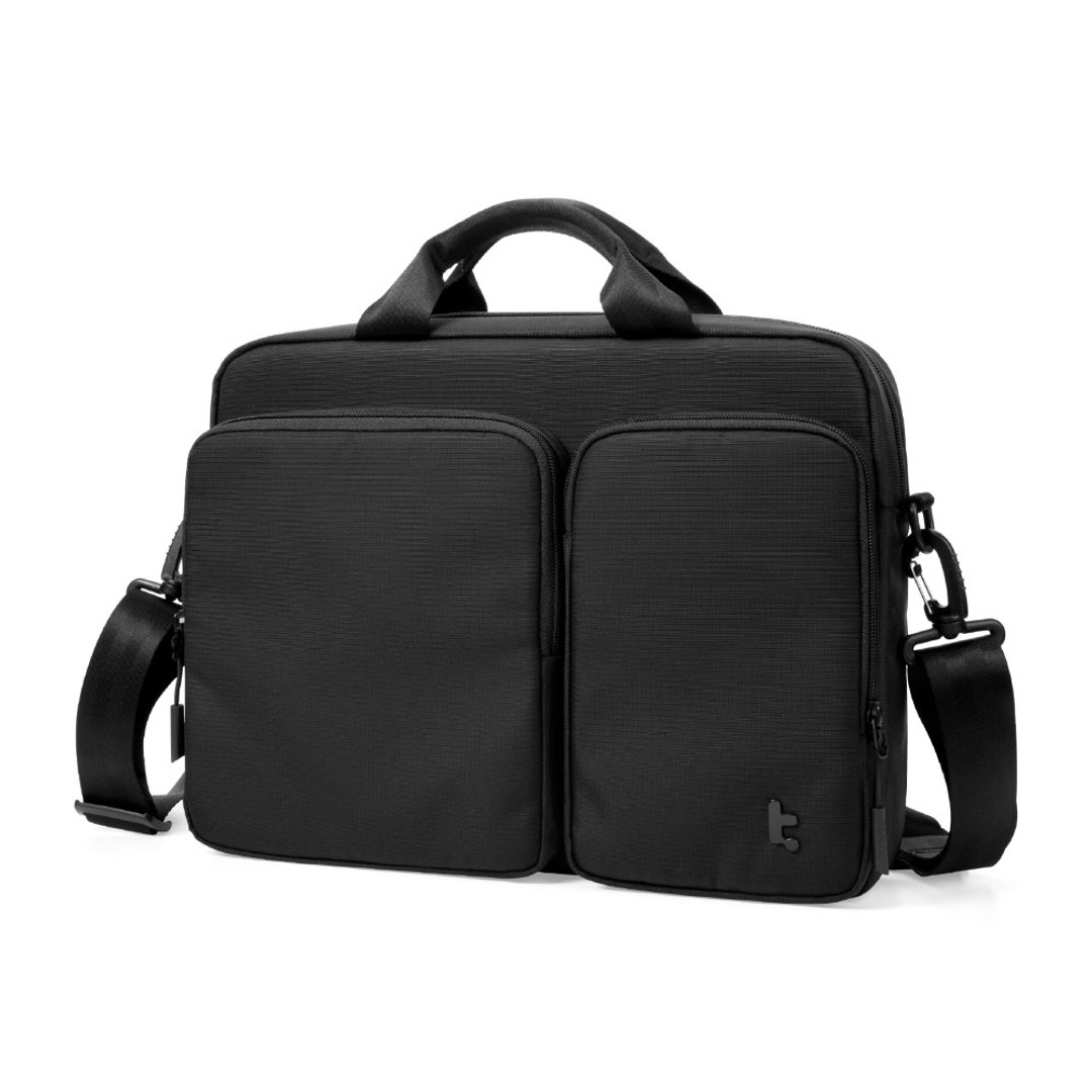 Tomtoc 数位游牧 公文包 适用 14/16 寸 MacBook Pro - 电脑包 - 聚酯纤维 黑色