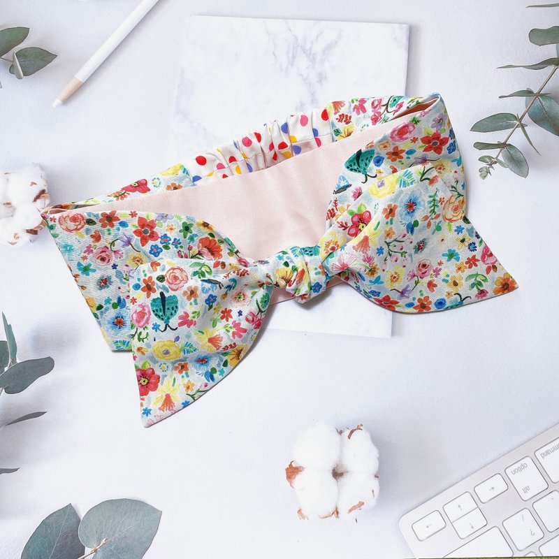 现货+预购 粉色花园 宽版发带 大人款 - 发带/发箍 - 棉．麻 多色