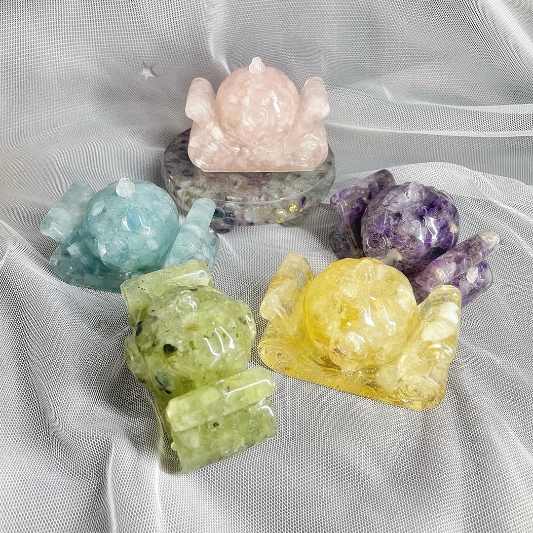 【手工制作】天然能量水晶南瓜宝车/水晶摆饰 - 摆饰 - 水晶 