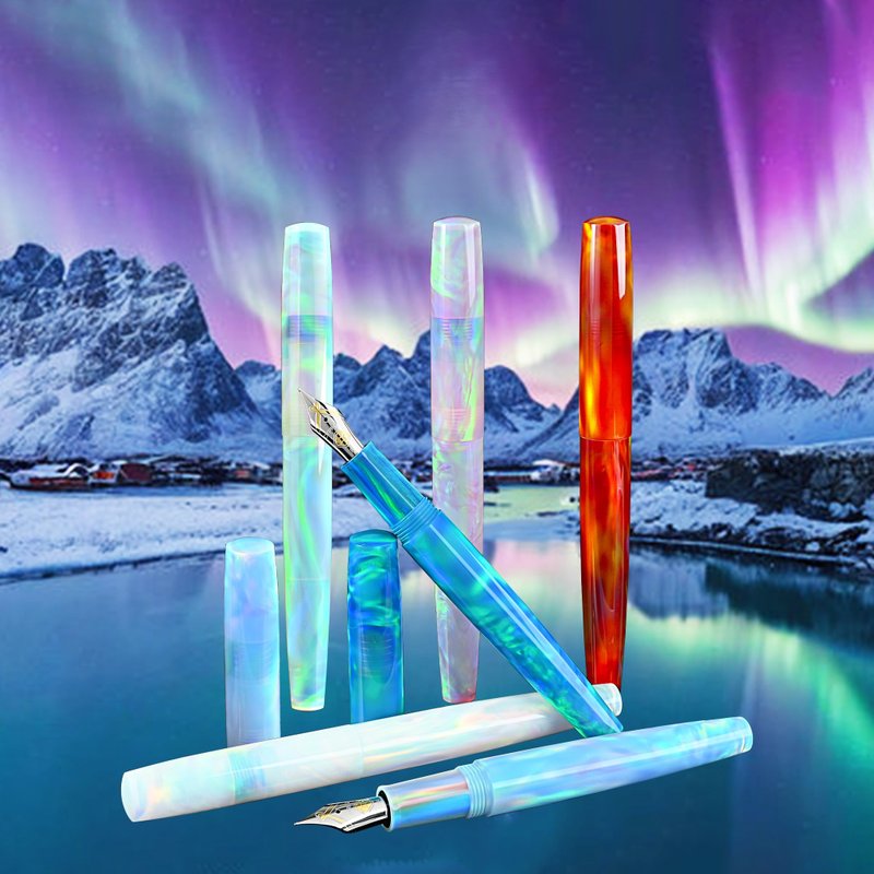 新品 CYPRESS【奇石之后】人造欧珀石 优雅简约气密套钢笔 - 钢笔 - 其他材质 多色