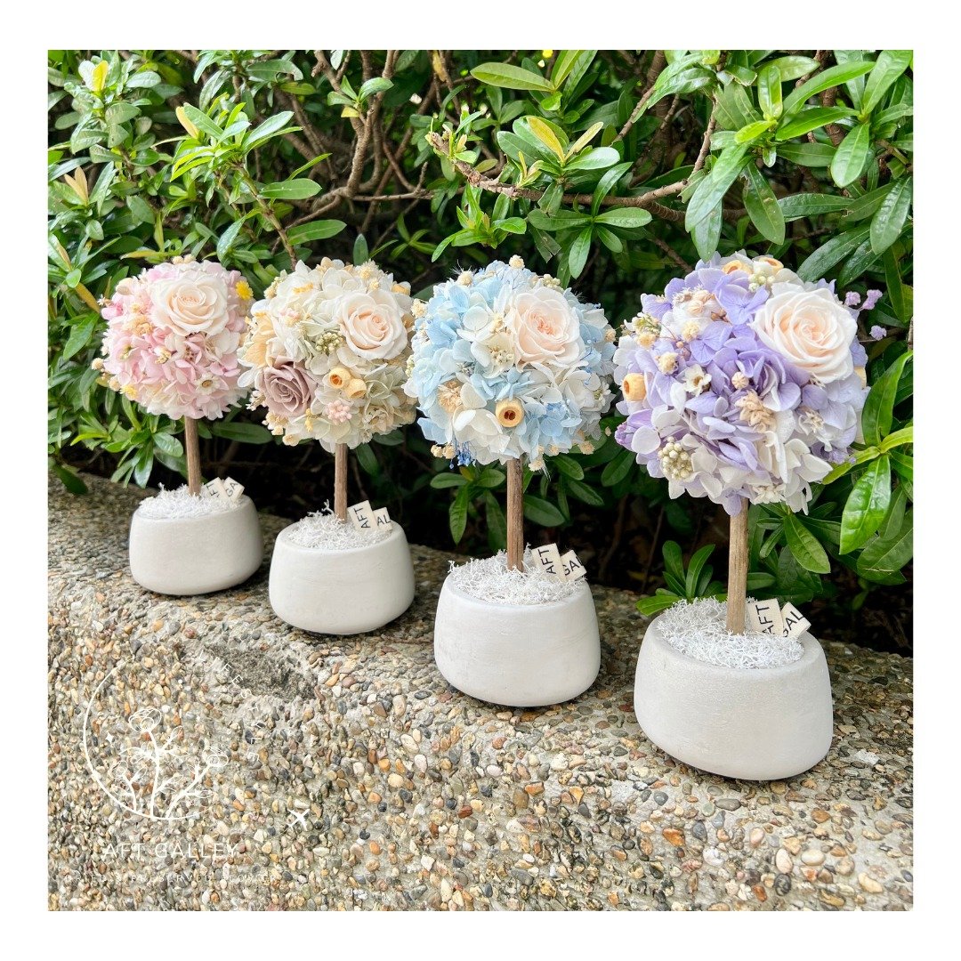 永生花树 玫瑰绣球花树 保鲜花 礼物 母亲节 - 干燥花/捧花 - 植物．花 多色