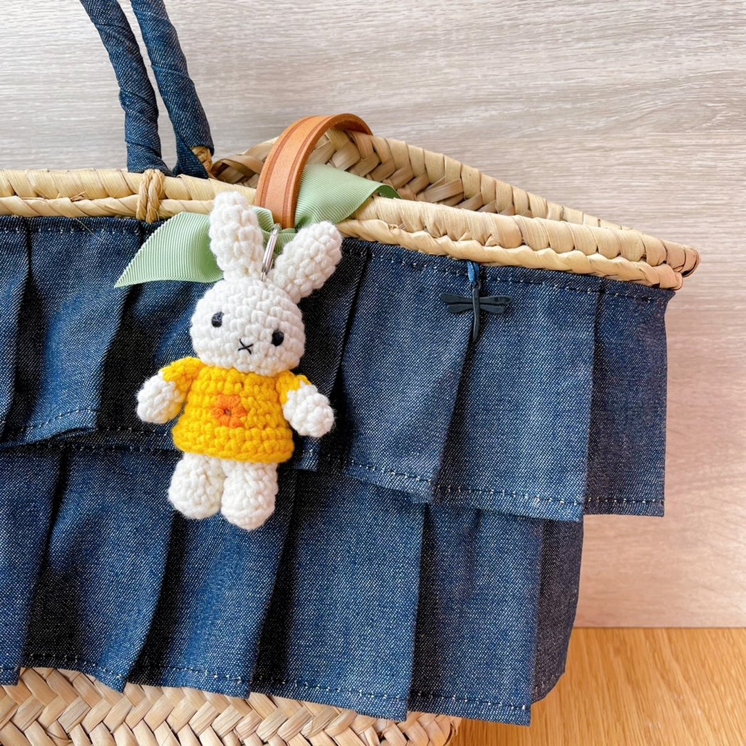 Just Dutch | Miffy 米飞兔 手工编织 向日葵 钥匙圈 吊饰 挂饰 - 钥匙链/钥匙包 - 棉．麻 黄色