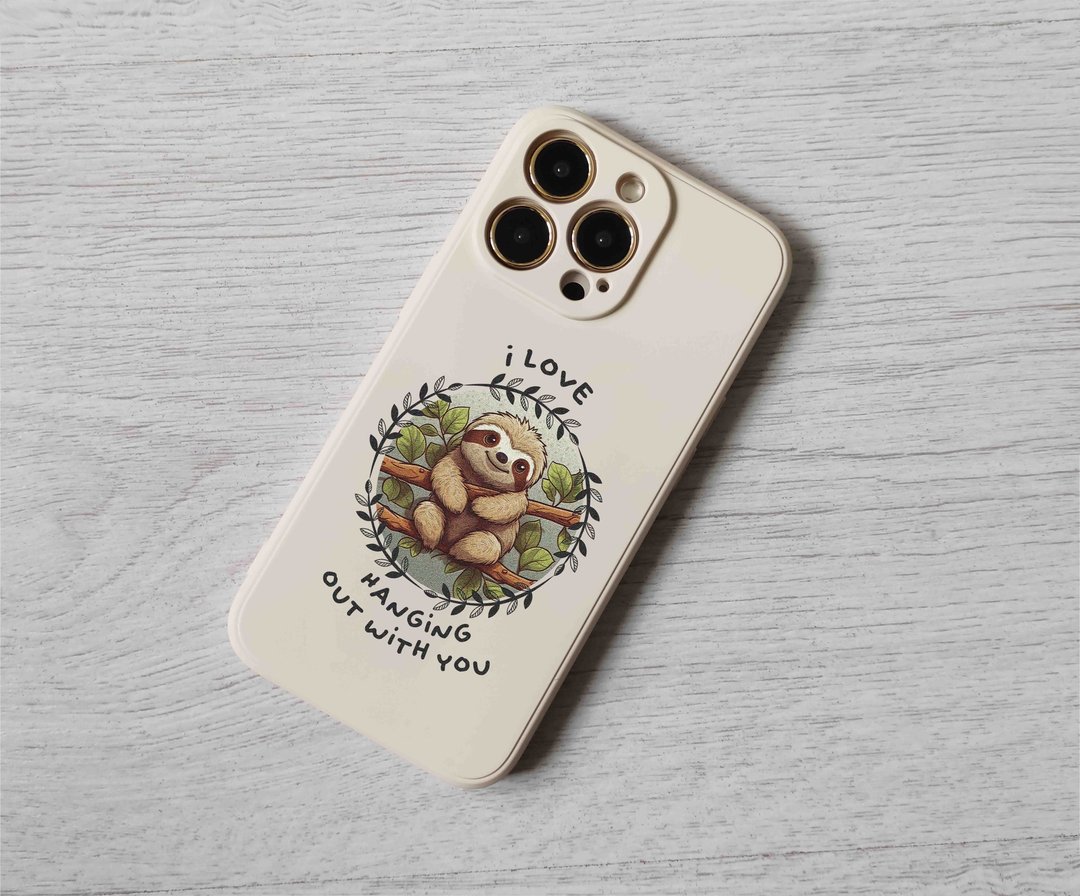 可爱小树懒全包手机壳 iPhone 15 16 Pro Max 13 12 Plus Mini SE - 手机壳/手机套 - 塑料 多色