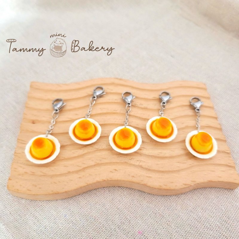 布丁盘 吊饰 1 个 | 饰品 袖珍 食物 仿真 疗愈 - 吊饰 - 粘土 多色