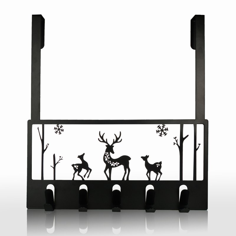 【OPUS东齐金工】欧式铁艺小鹿门后挂勾-魔法森林(黑)/北欧简约 - 收纳用品 - 其他金属 黑色