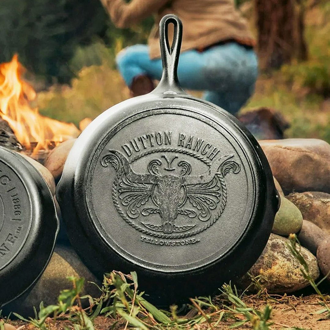美国 LODGE 黄石公园 美国制圆形铸铁平底煎锅/烤盘 -32cm L10SKYW - 锅具/烤盘 - 其他金属 黑色