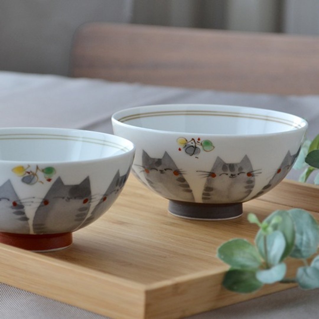 朋友染猫饭碗（铁锈） - 碗 - 陶 